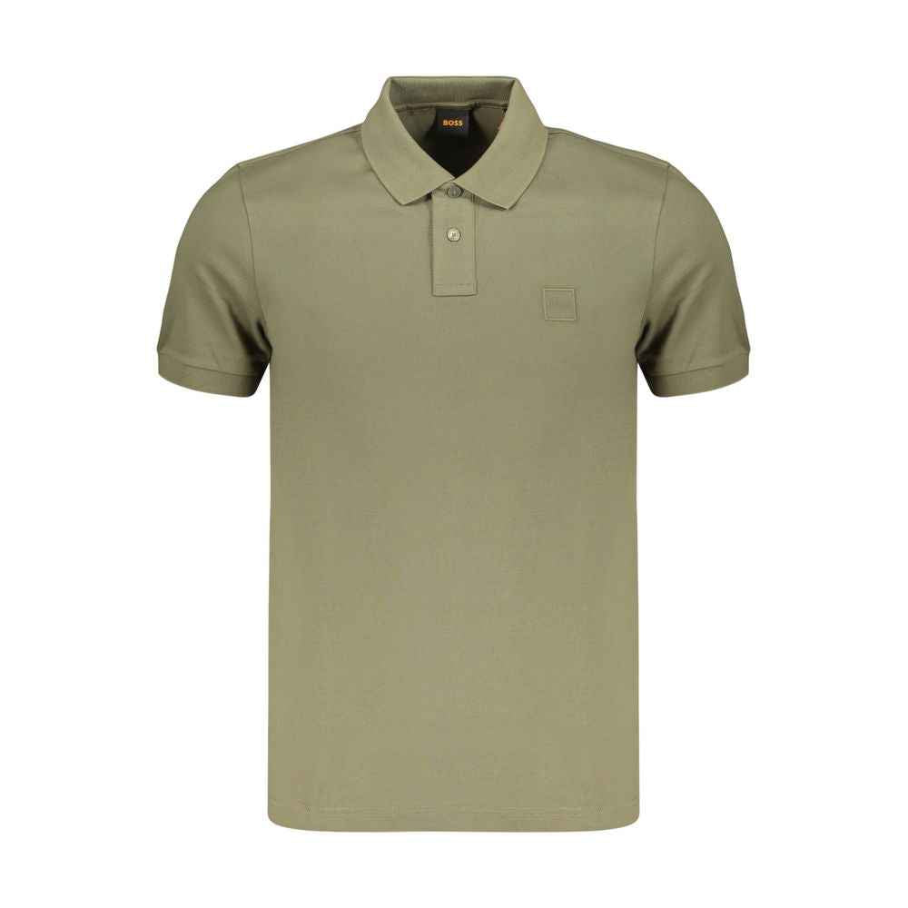 Green Cotton Men's Polo Shirt