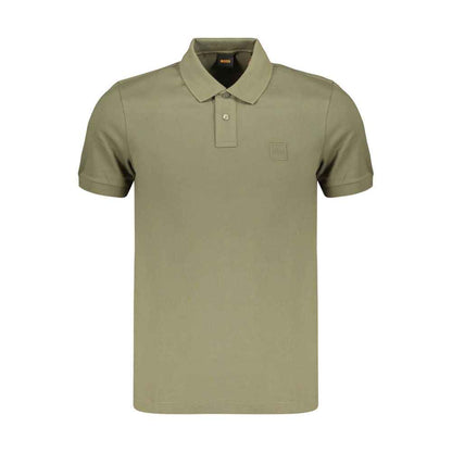 Green Cotton Men's Polo Shirt