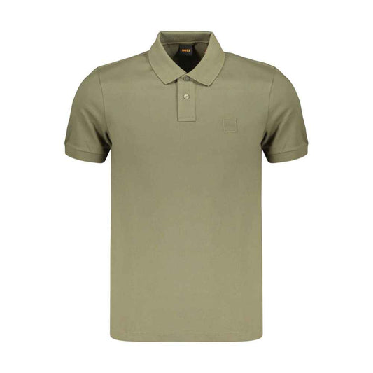 Green Cotton Men's Polo Shirt