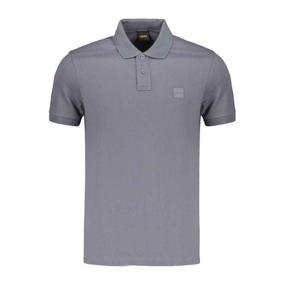 Blue Cotton Men's Polo Shirt