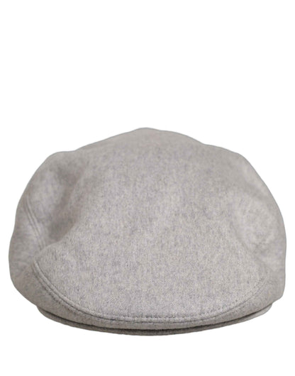 Men Light Grey Cashmere Newsboy Cabbie Cap Hat