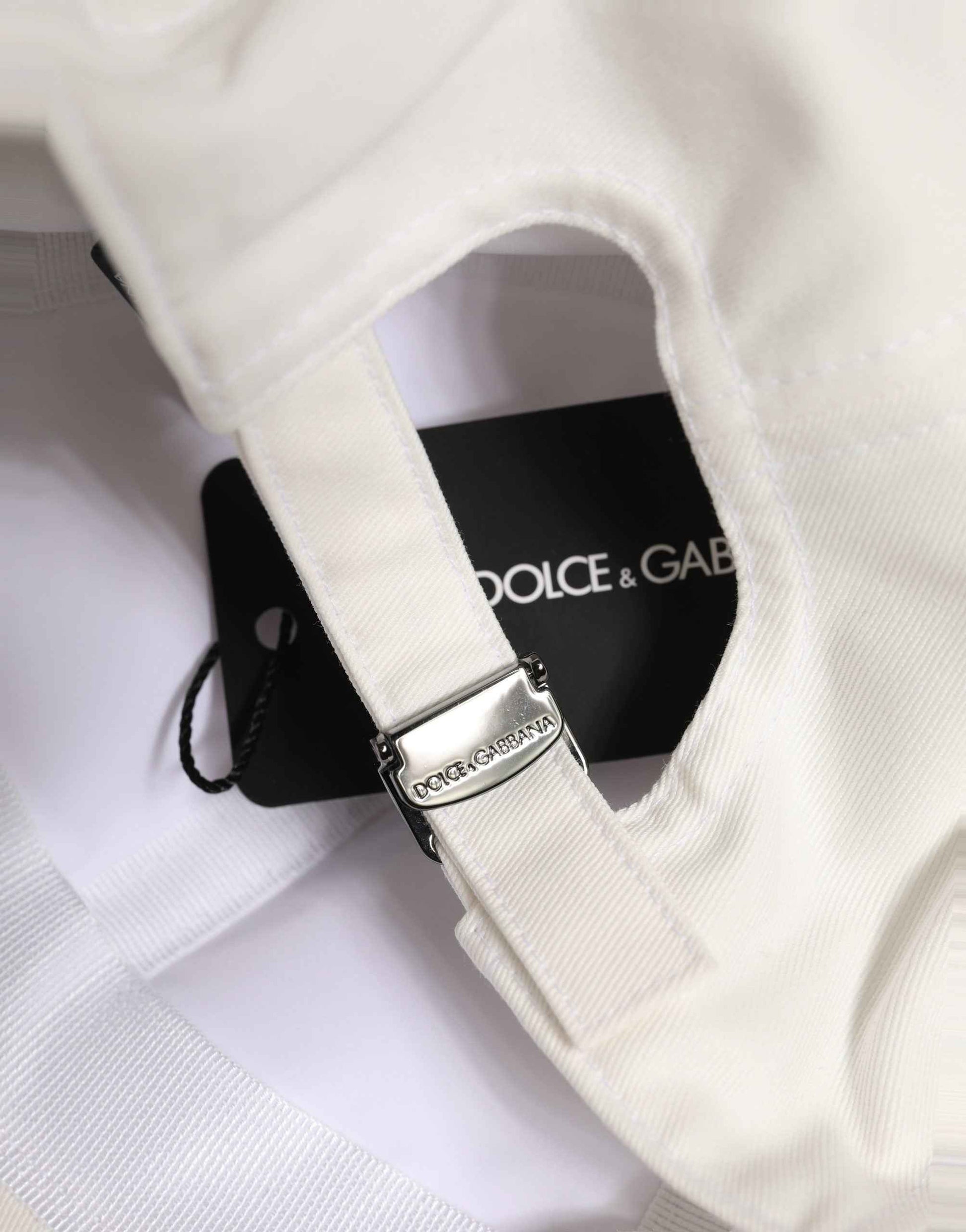 Men White Cotton Baseball Capello 6 Panels Hat