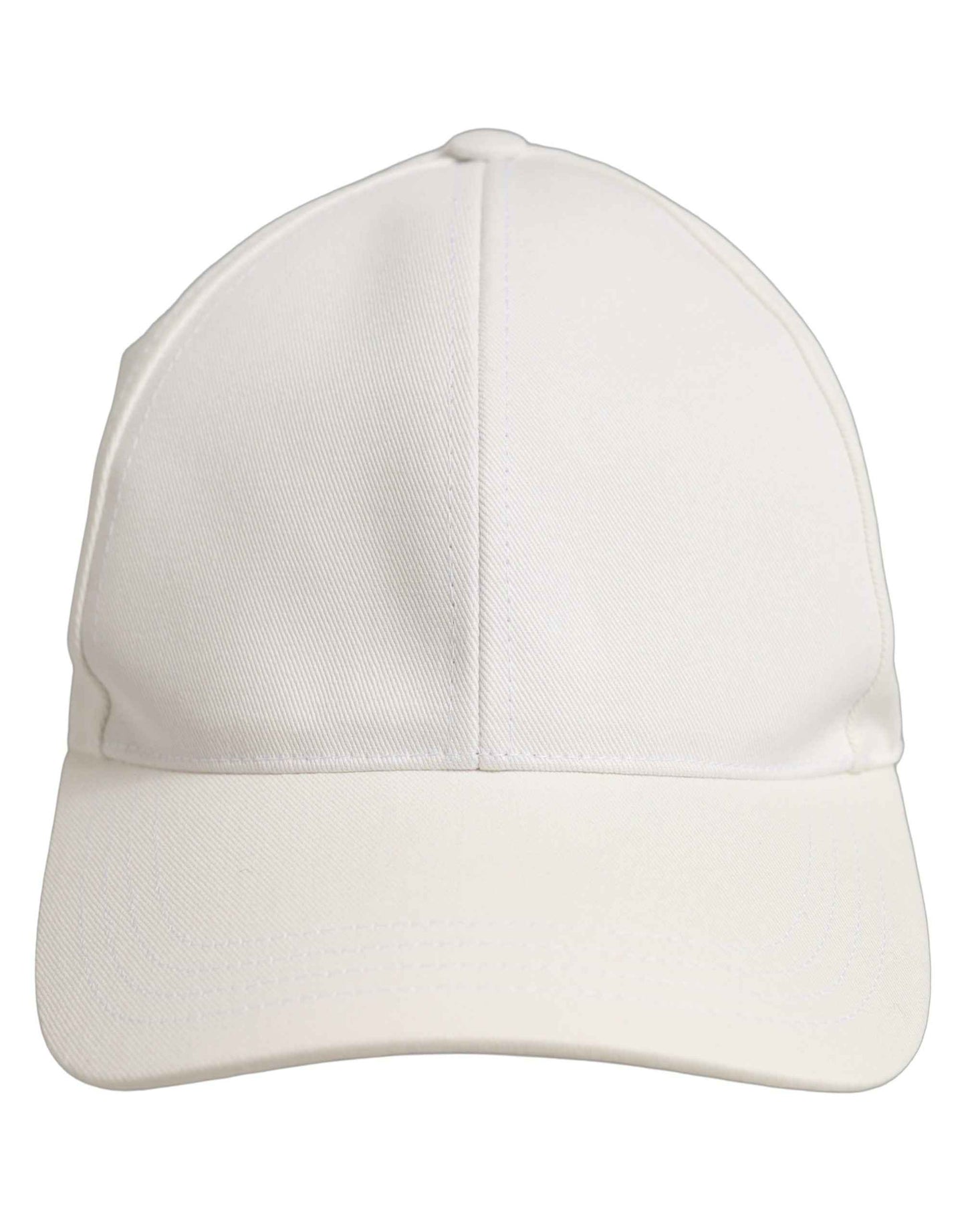 Men White Cotton Baseball Capello 6 Panels Hat