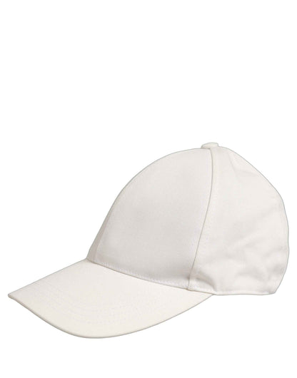 Men White Cotton Baseball Capello 6 Panels Hat