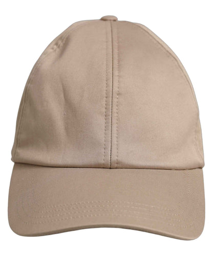 Men Beige Cotton Stretch Baseball Capello Hat
