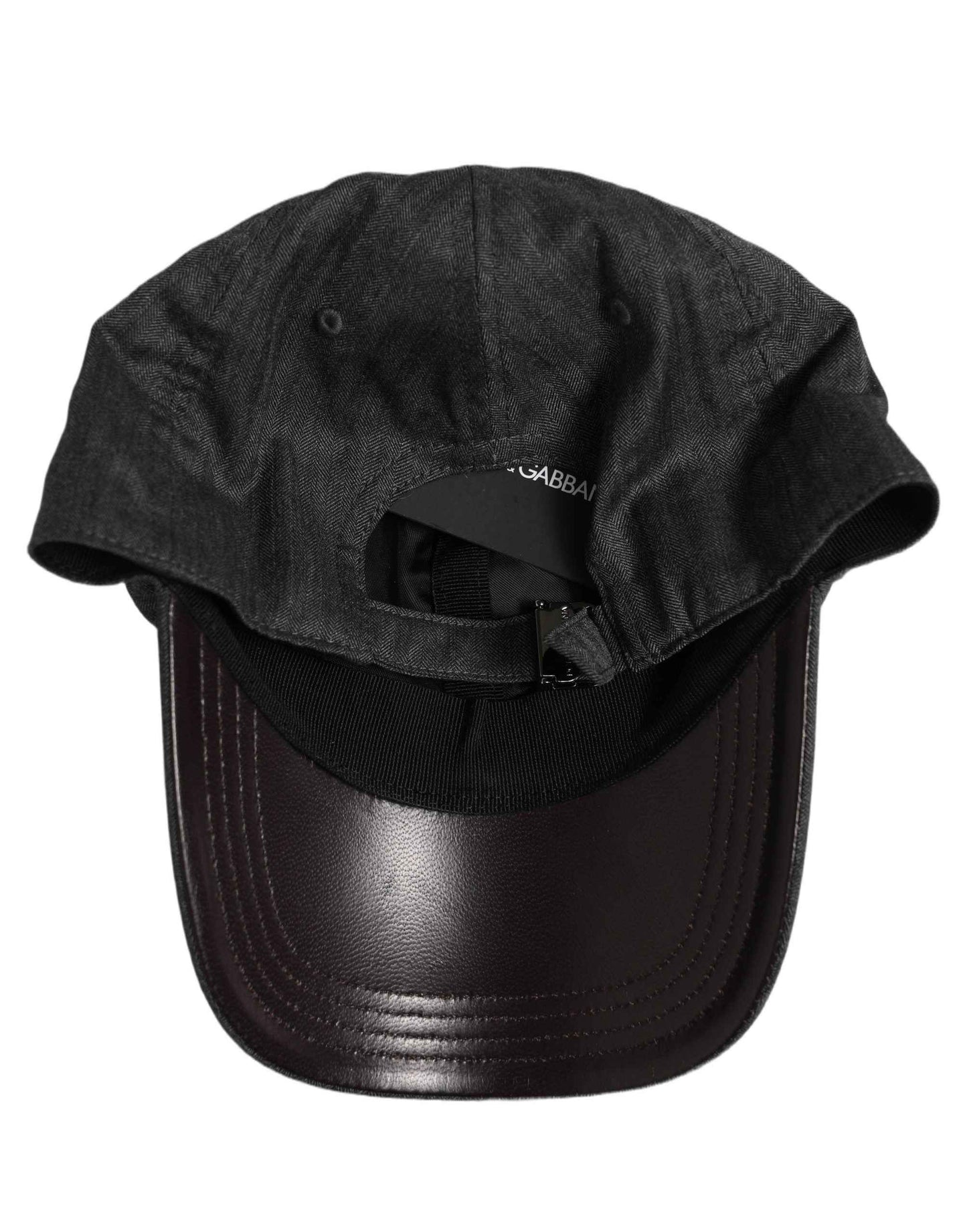 Men Dark Gray Herringbone Baseball Cap Hat