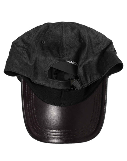 Men Dark Gray Herringbone Baseball Cap Hat
