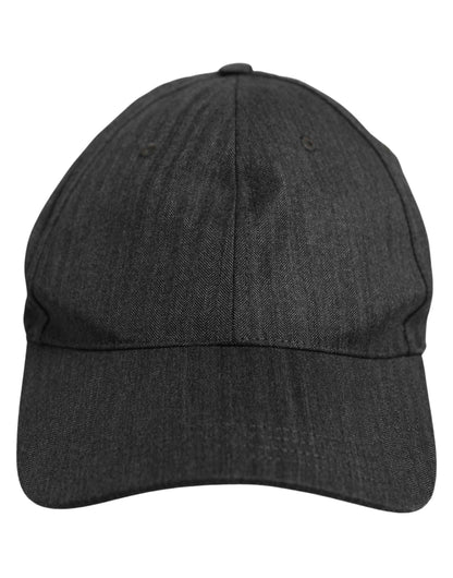 Men Dark Gray Herringbone Baseball Cap Hat