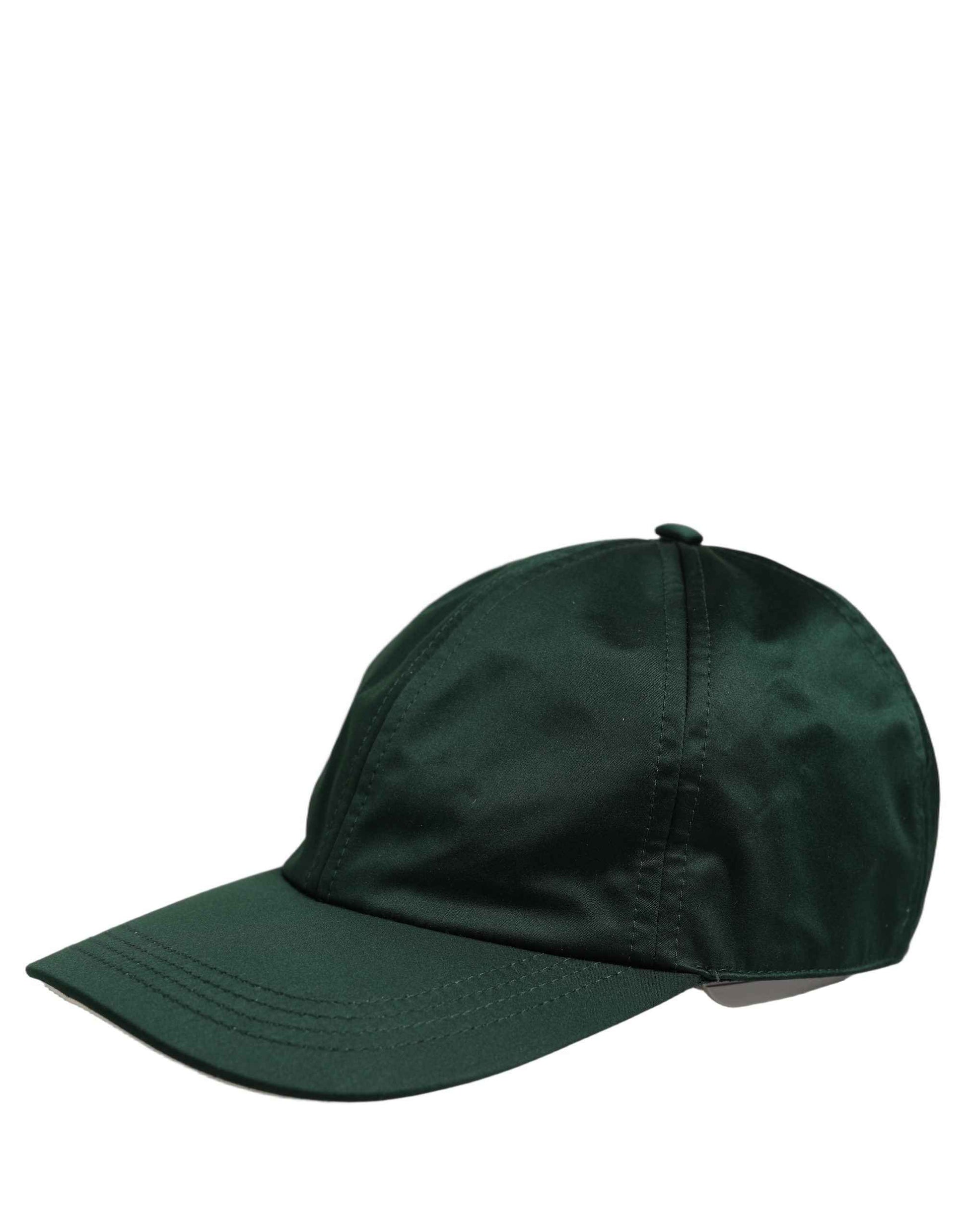 Men Deep Green Cotton Baseball Cap 6 Panels Hat