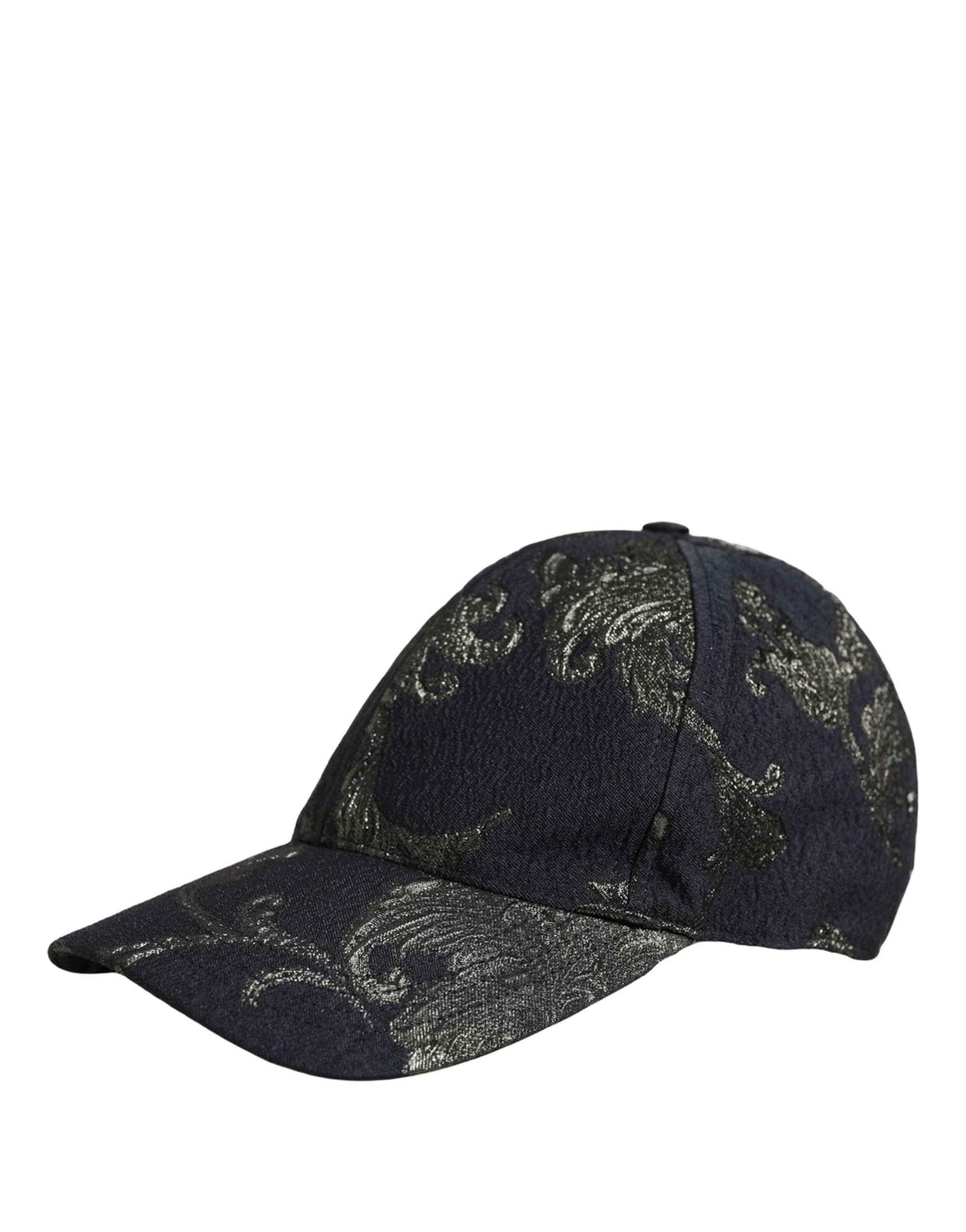 Men Black Floral Barocco Cotton Baseball Cap Hat