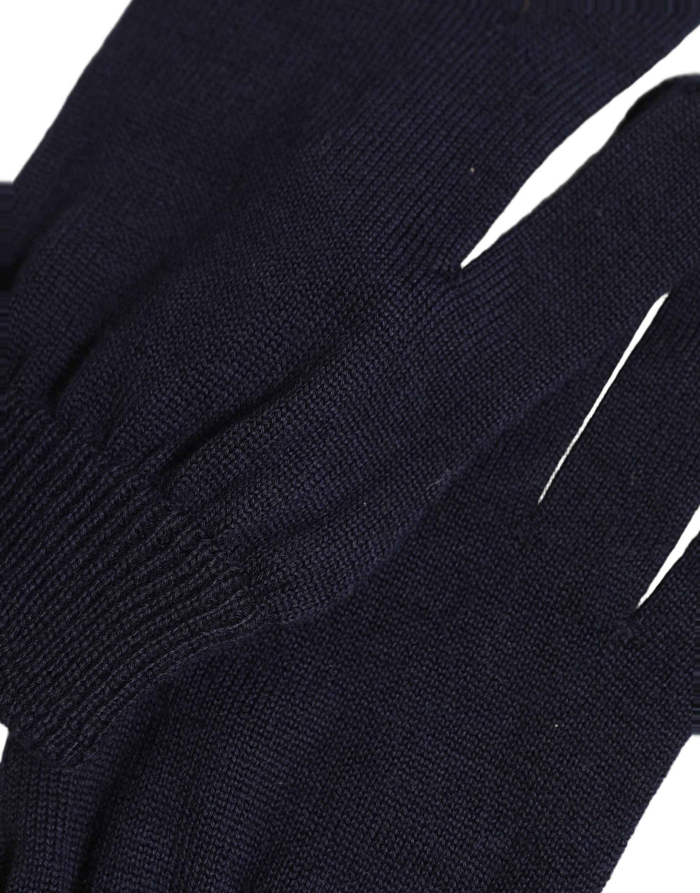 Men Dark Blue Cashmere Knitted Winter Gloves