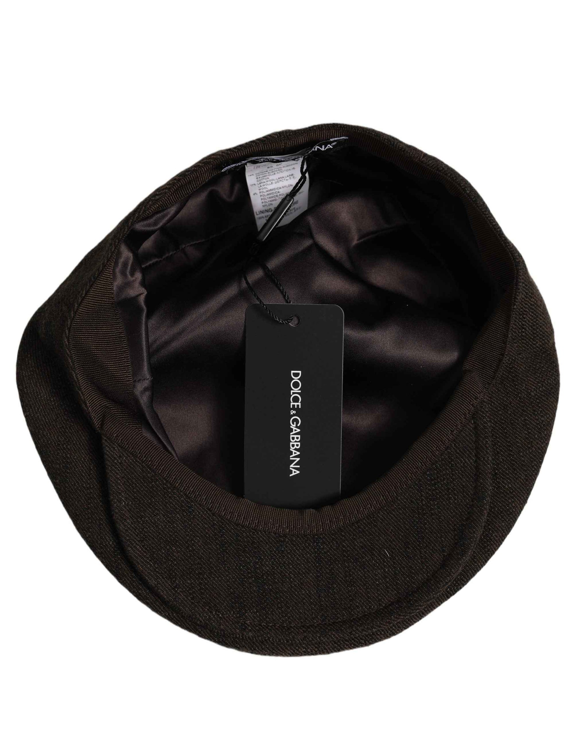Men Brown Cotton Flat Cloth Newsboy Cap Hat