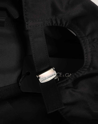 Men Black Cotton Baseball Cap 6 Panels Hat