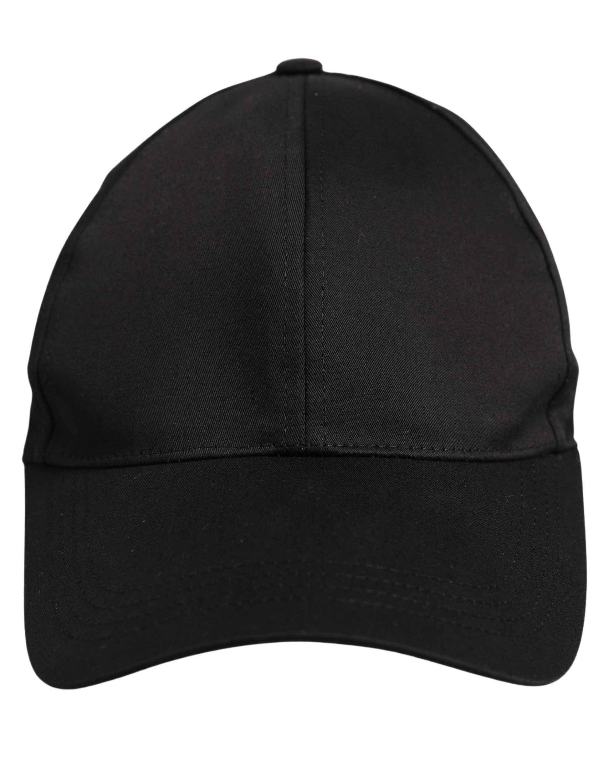 Men Black Cotton Baseball Cap 6 Panels Hat