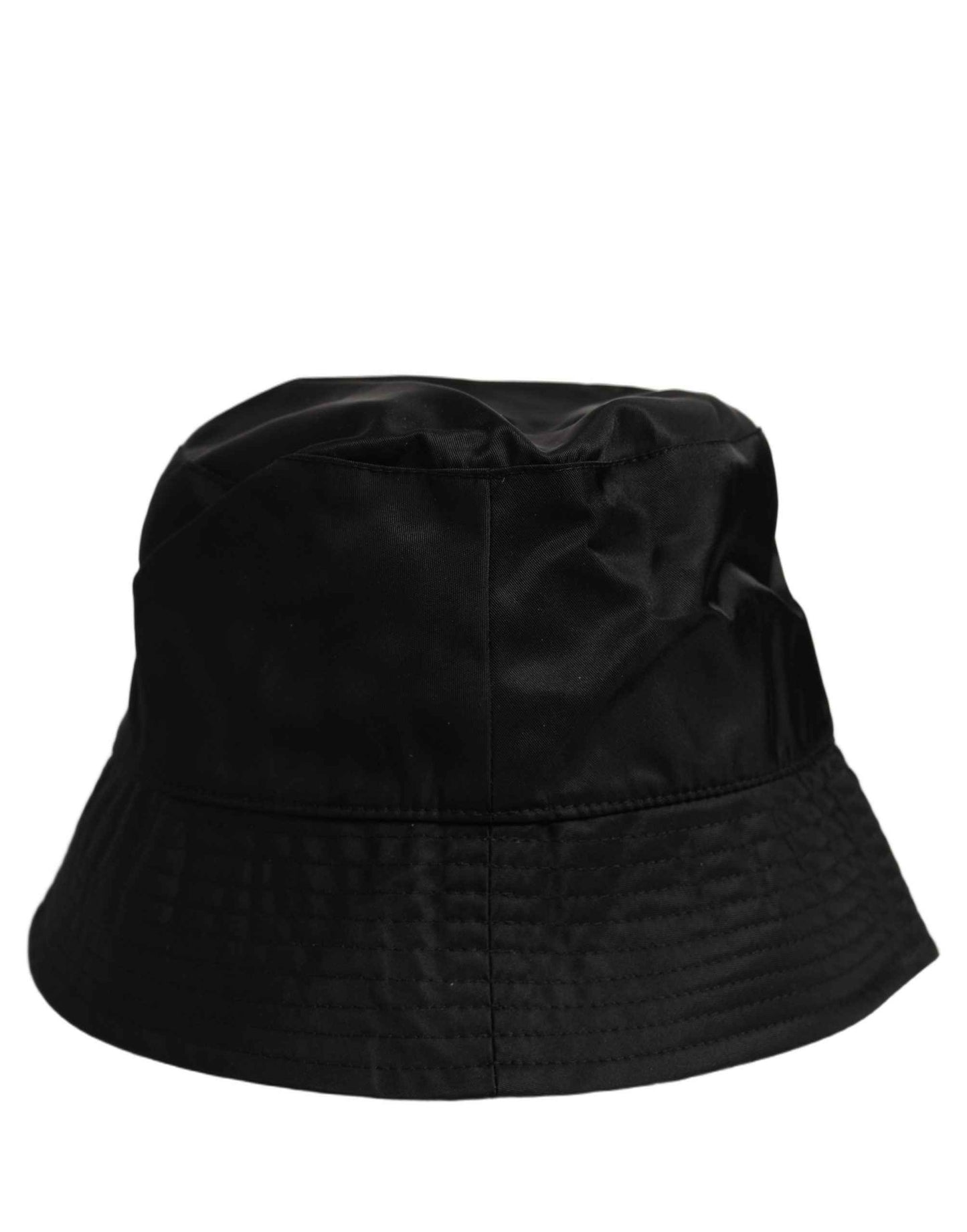 Men Black Nylon Wide Brim Bucket Capello Hat
