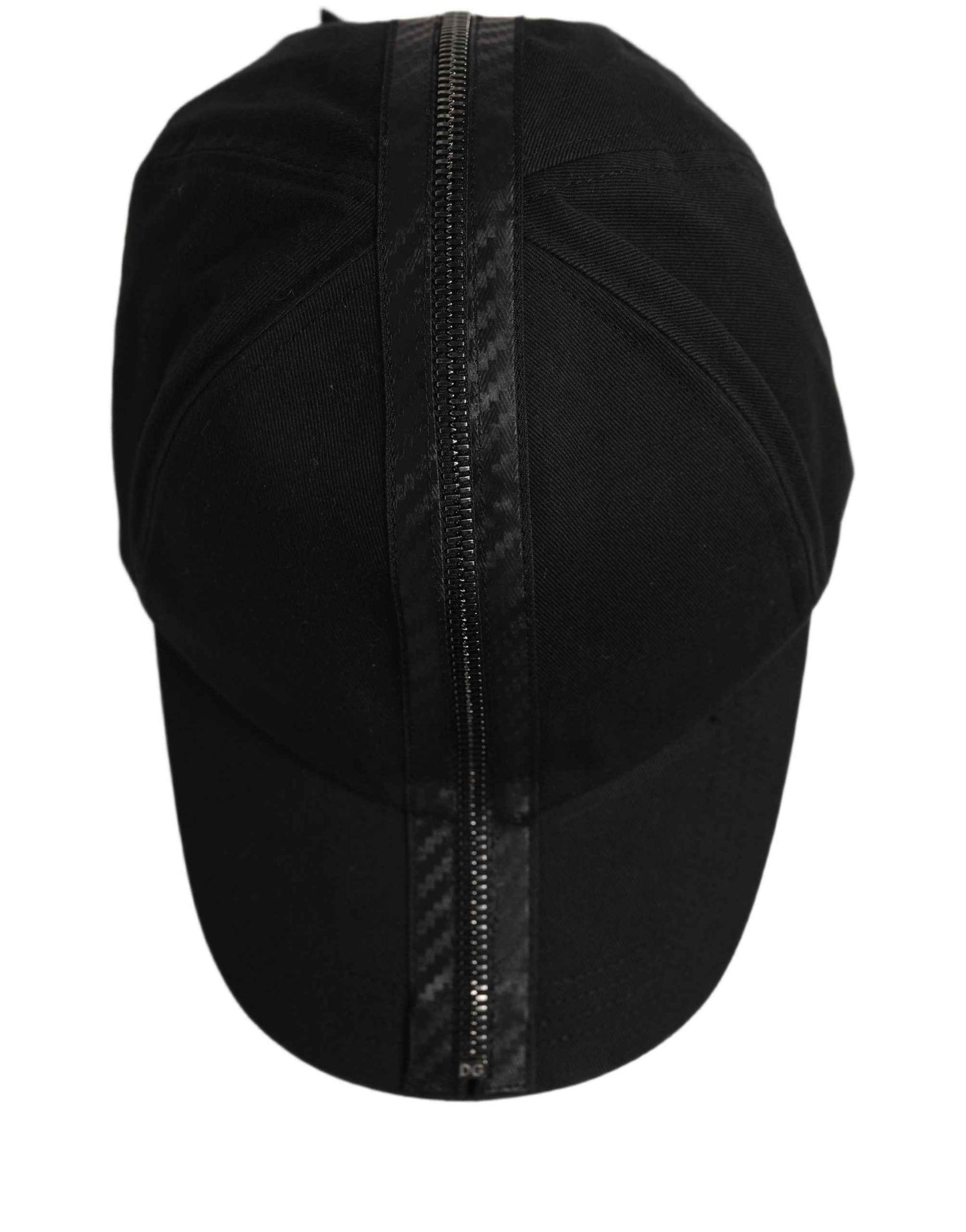 Men Black Cotton Baseball Cap 6 Panels Hat