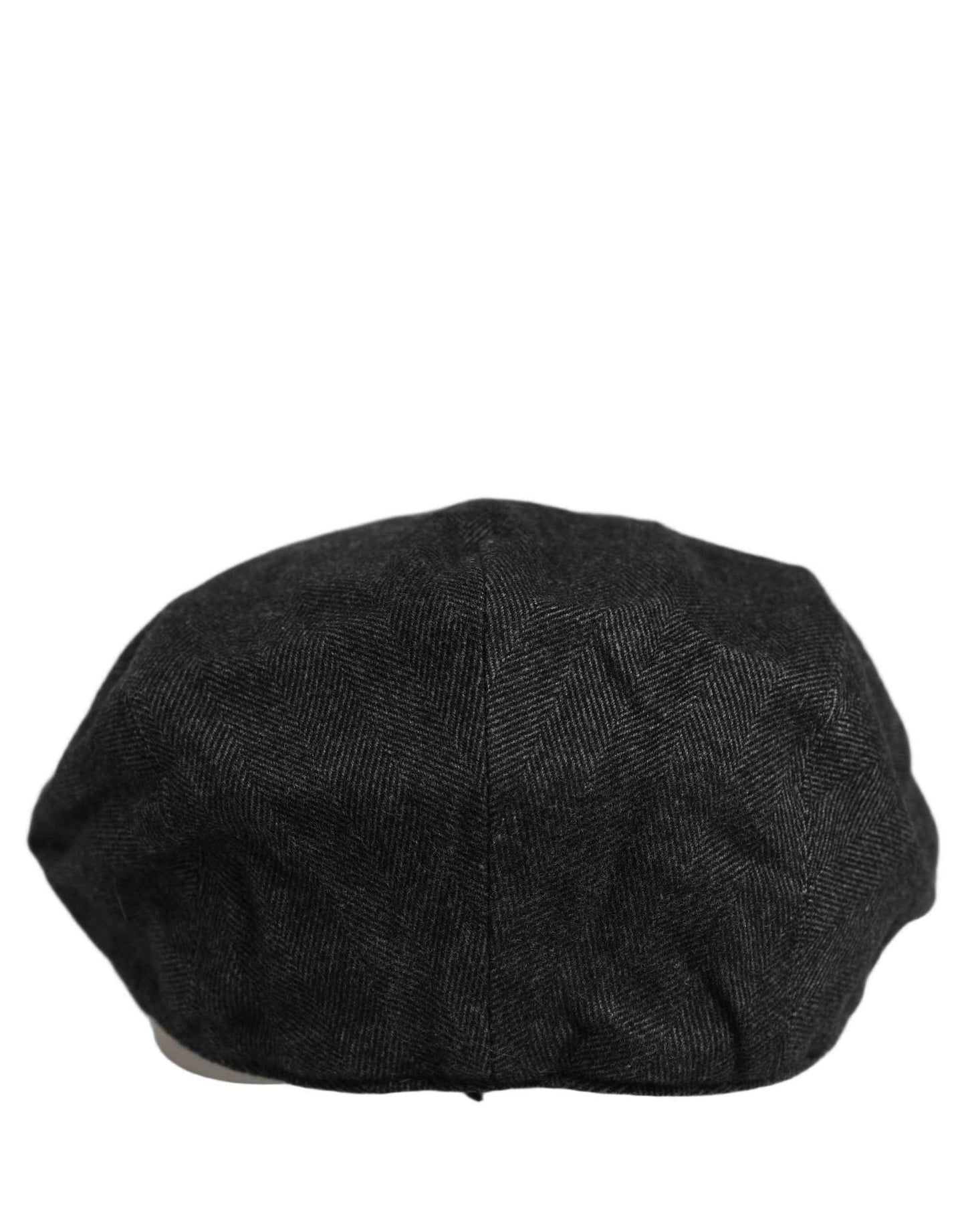 Men Black Cotton Flat Cloth Newsboy Cap Hat