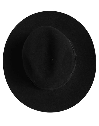 Men Black Classic Wide Brim Fedora Capello Hat