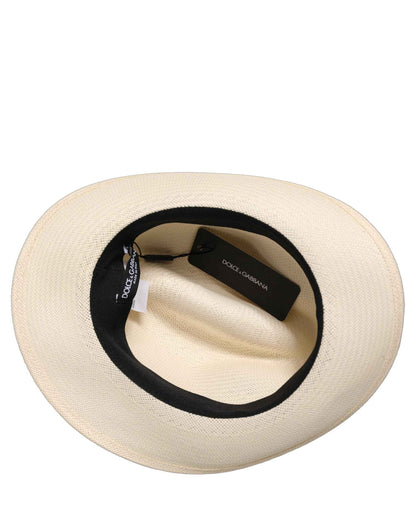 Men White Paper Straw Fedora Panama Capello Hat