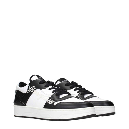 Black Leather Sneakers