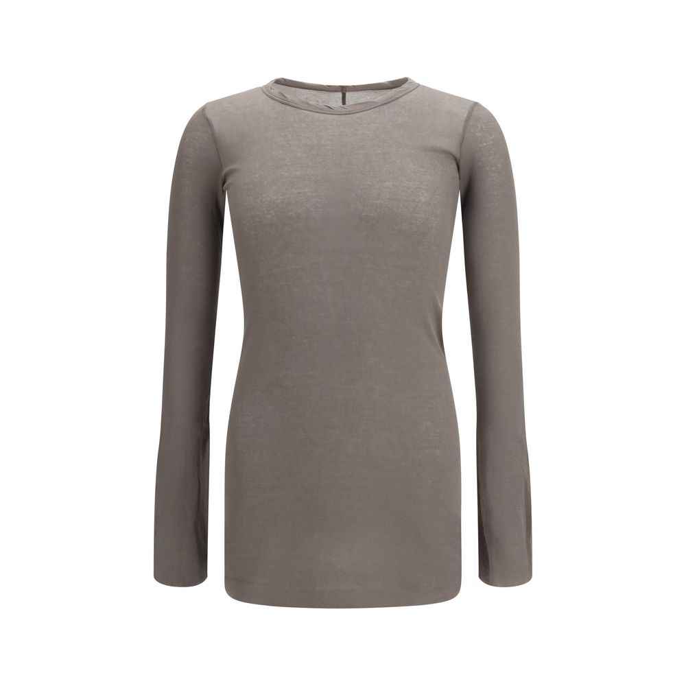 Brown Cotton Long Sleeve T-Shirt