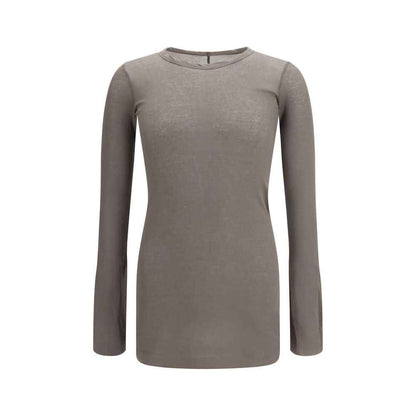 Brown Cotton Long Sleeve T-Shirt