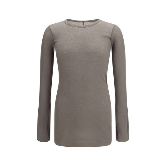 Brown Cotton Long Sleeve T-Shirt