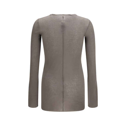 Brown Cotton Long Sleeve T-Shirt