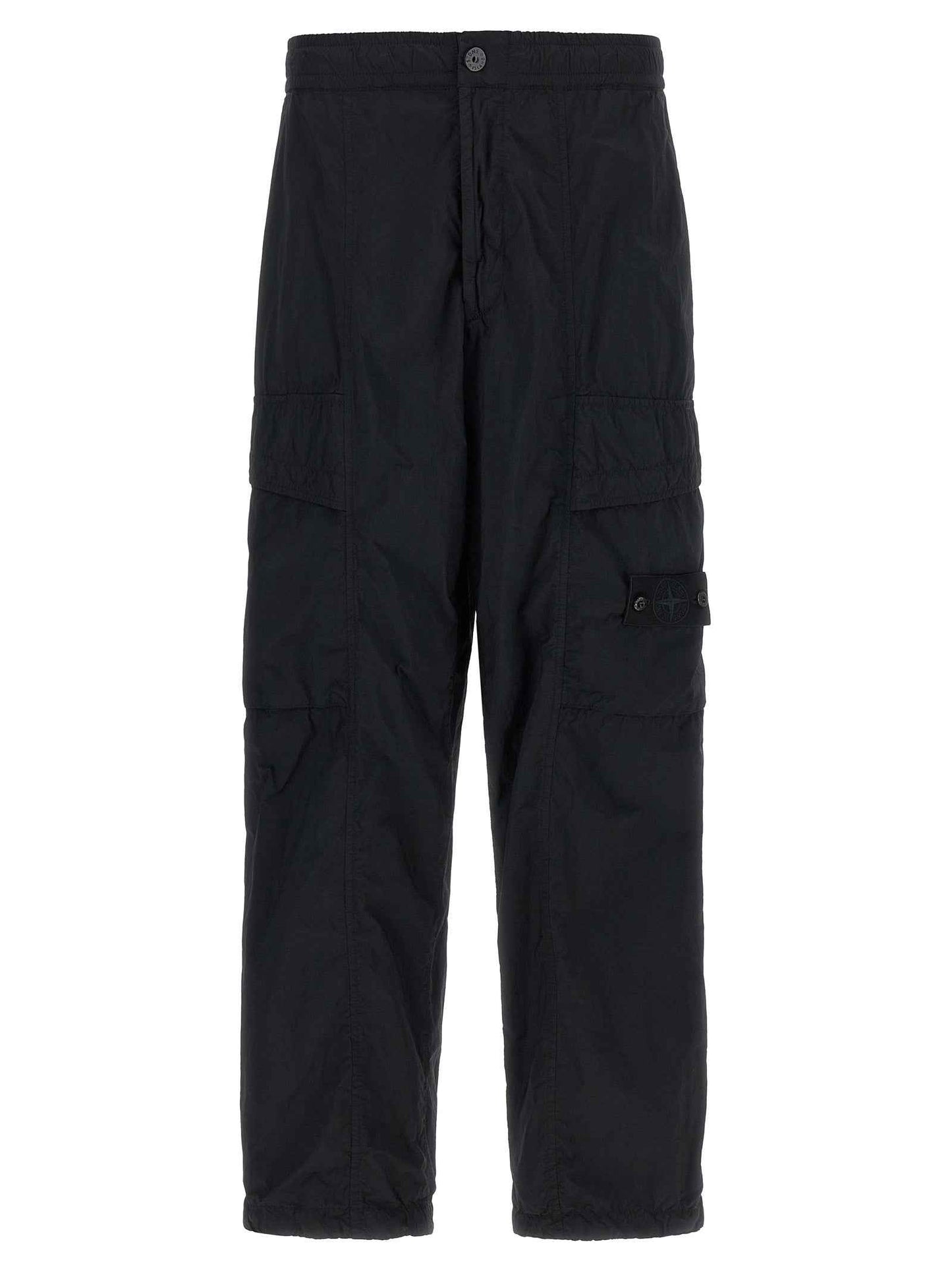 Black Polyamide Cargo Pants