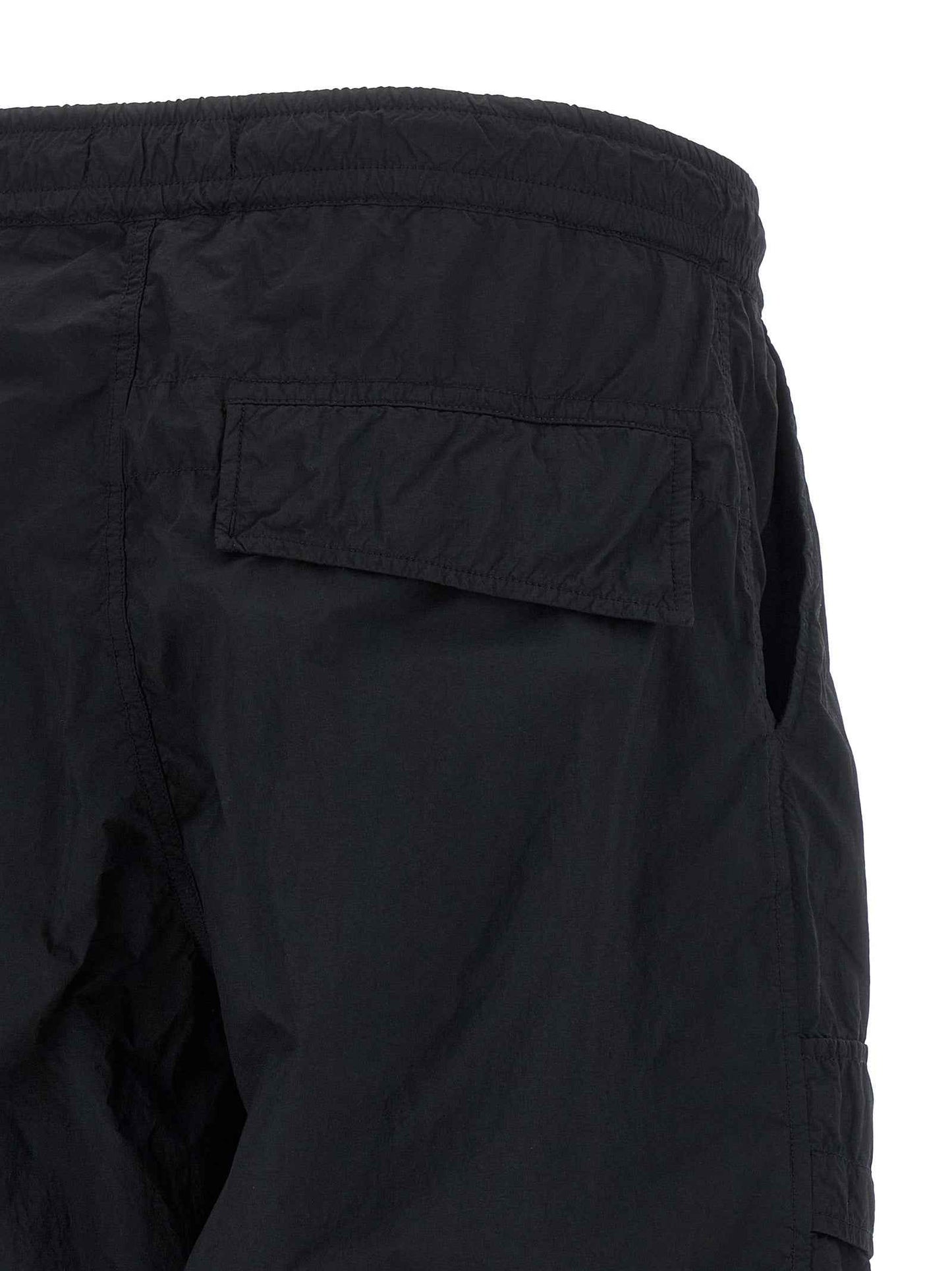 Black Polyamide Cargo Pants