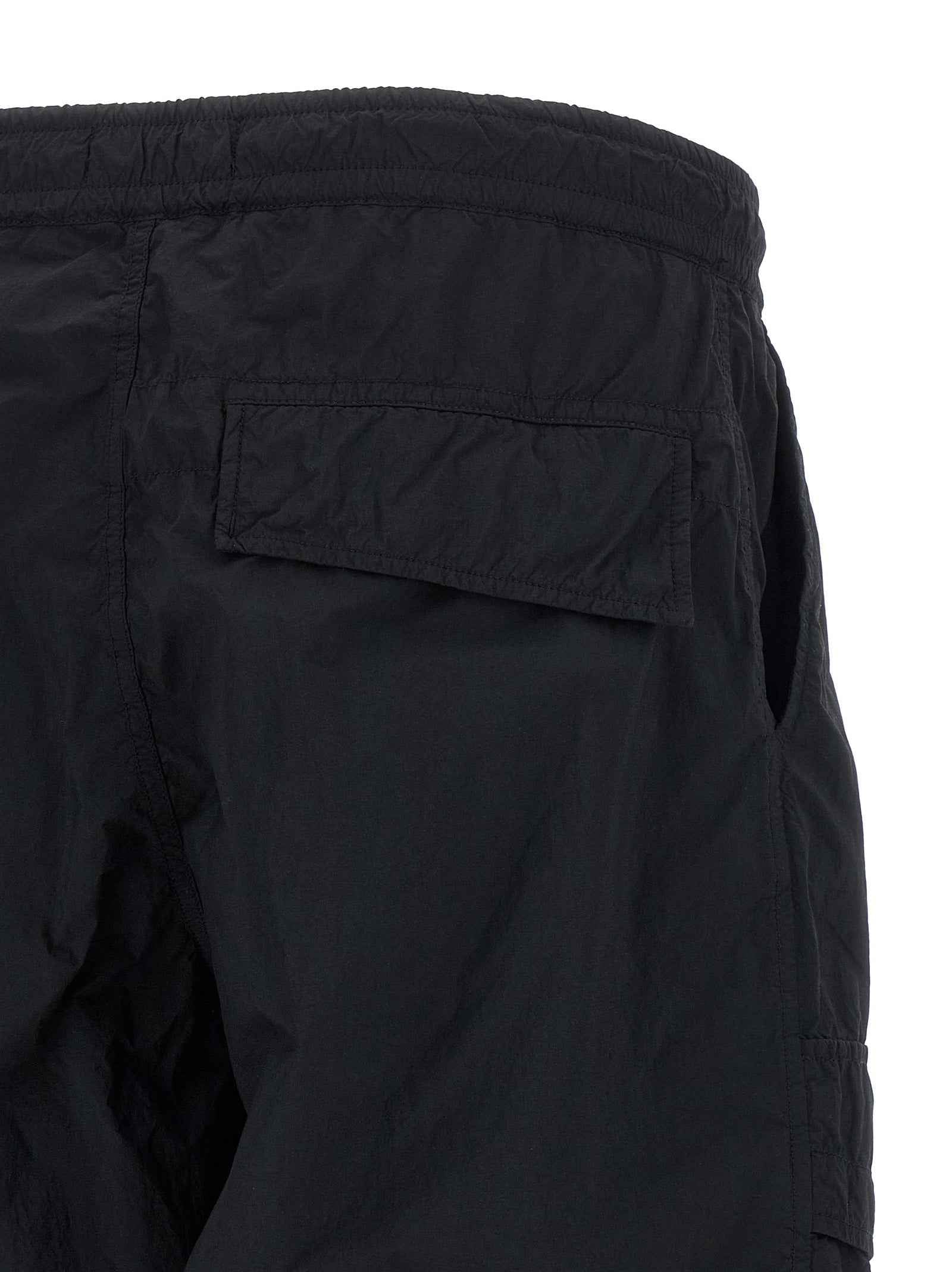 Black Polyamide Cargo Pants