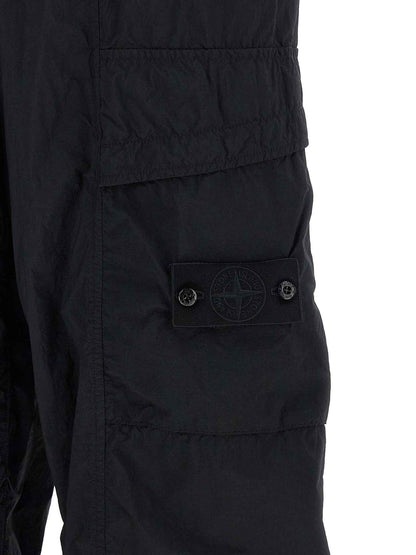 Black Polyamide Cargo Pants