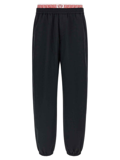 Black Polyamide Joggers (Workout Pants)