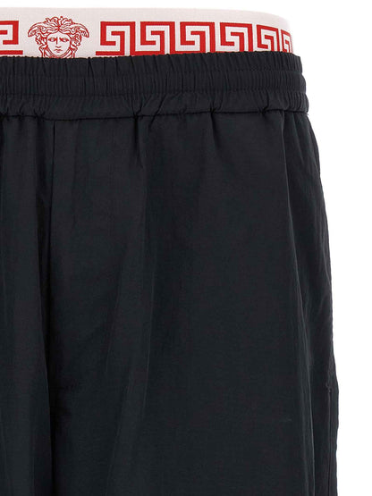 Black Polyamide Joggers (Workout Pants)