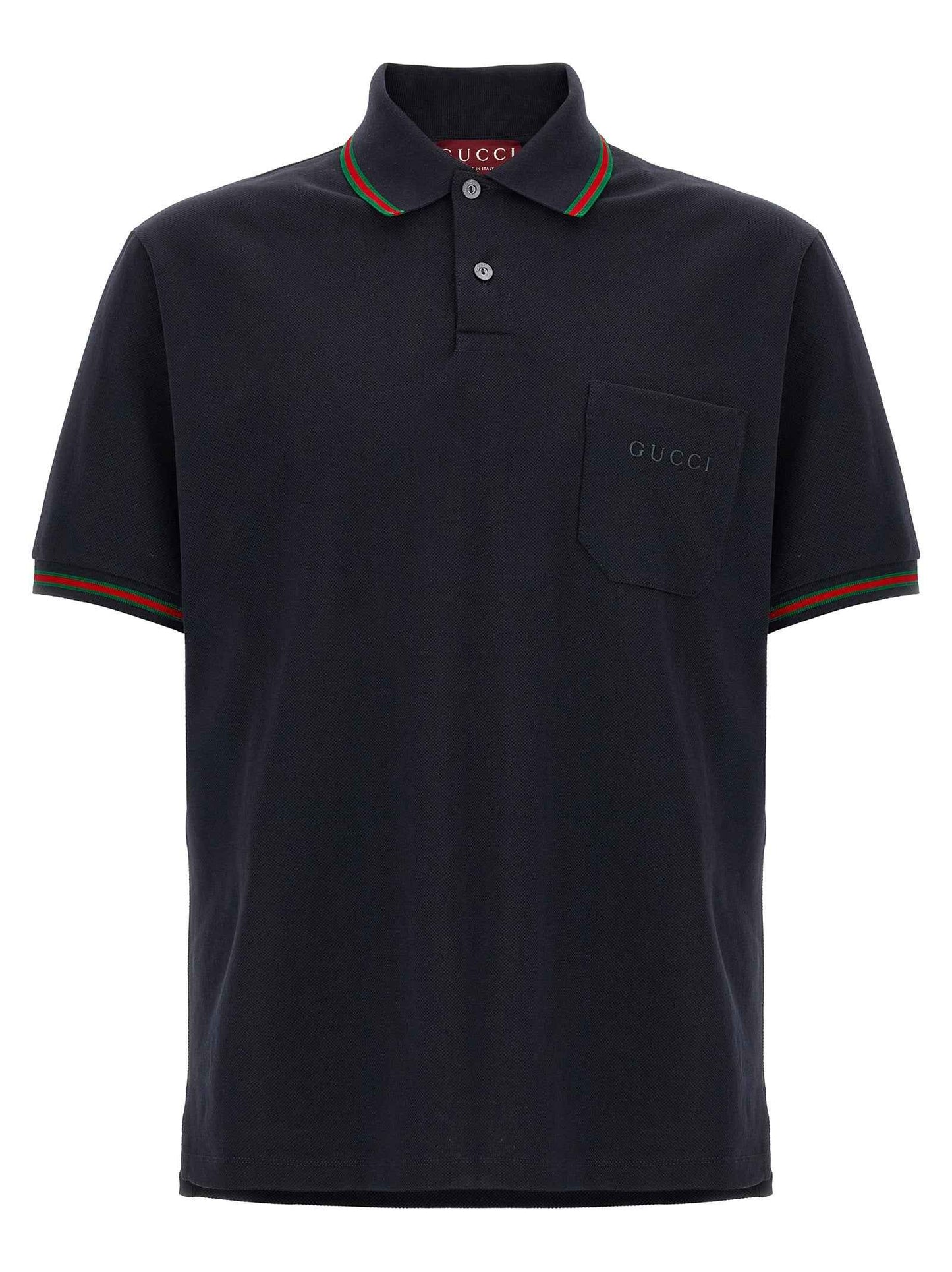 Blue Cotton Polo Shirt