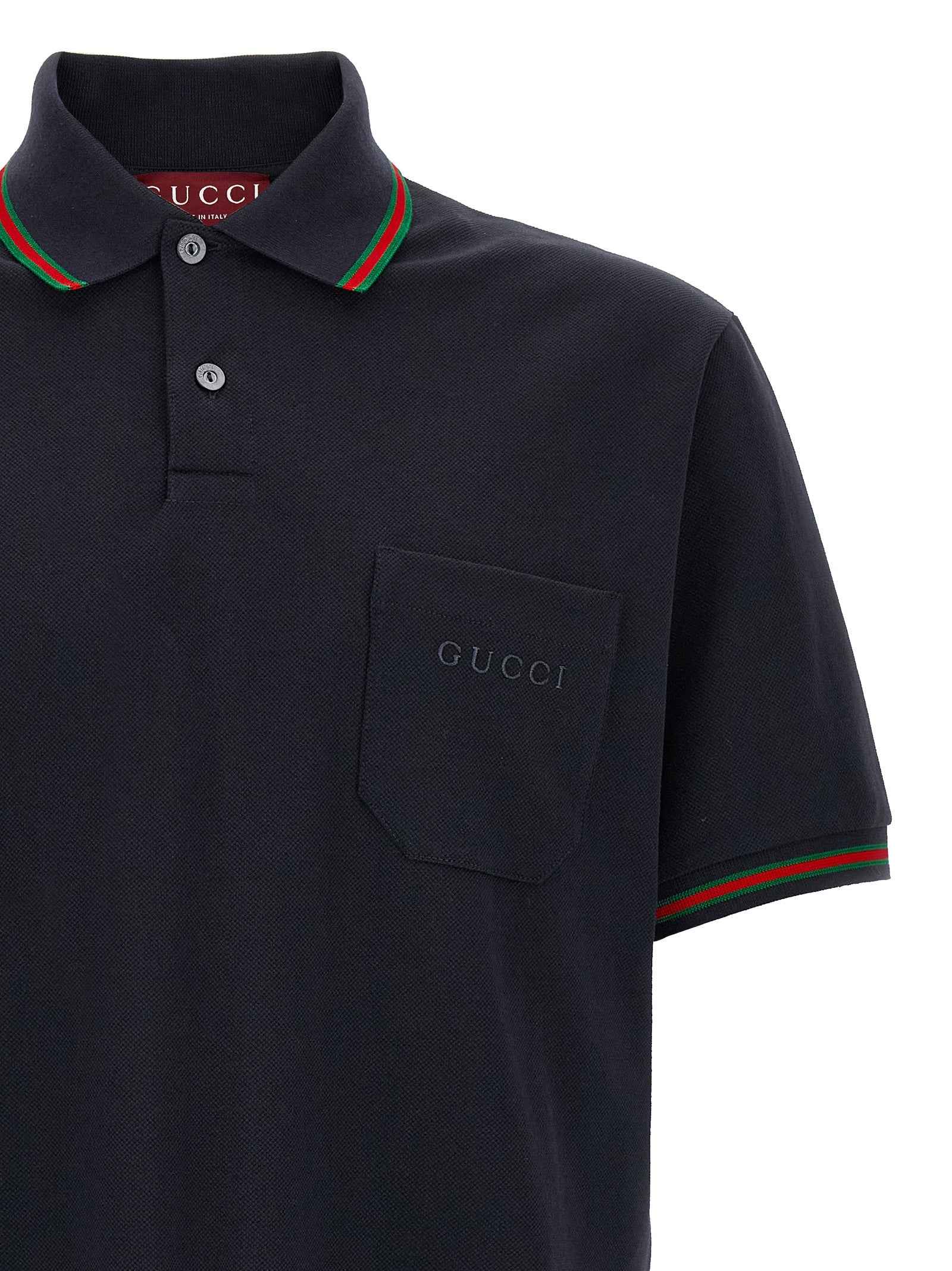 Blue Cotton Polo Shirt