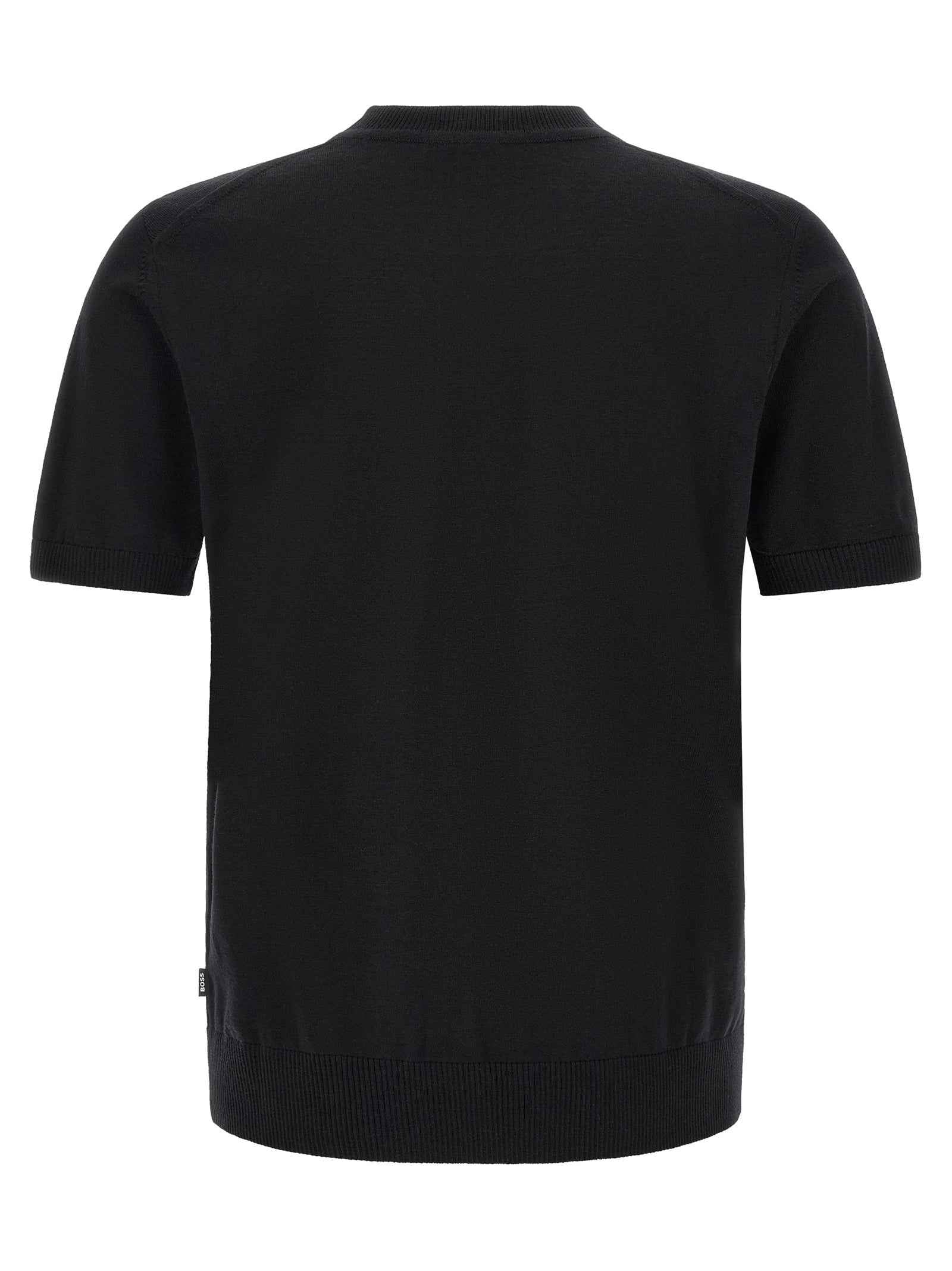 Black Virgin Wool T-Shirt