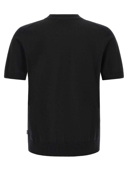 Black Virgin Wool T-Shirt
