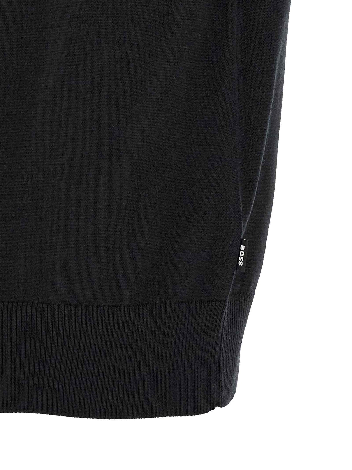 Black Virgin Wool T-Shirt