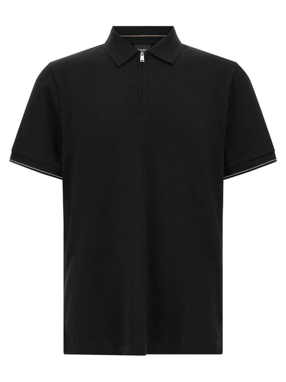 Black Cotton Polo Shirt