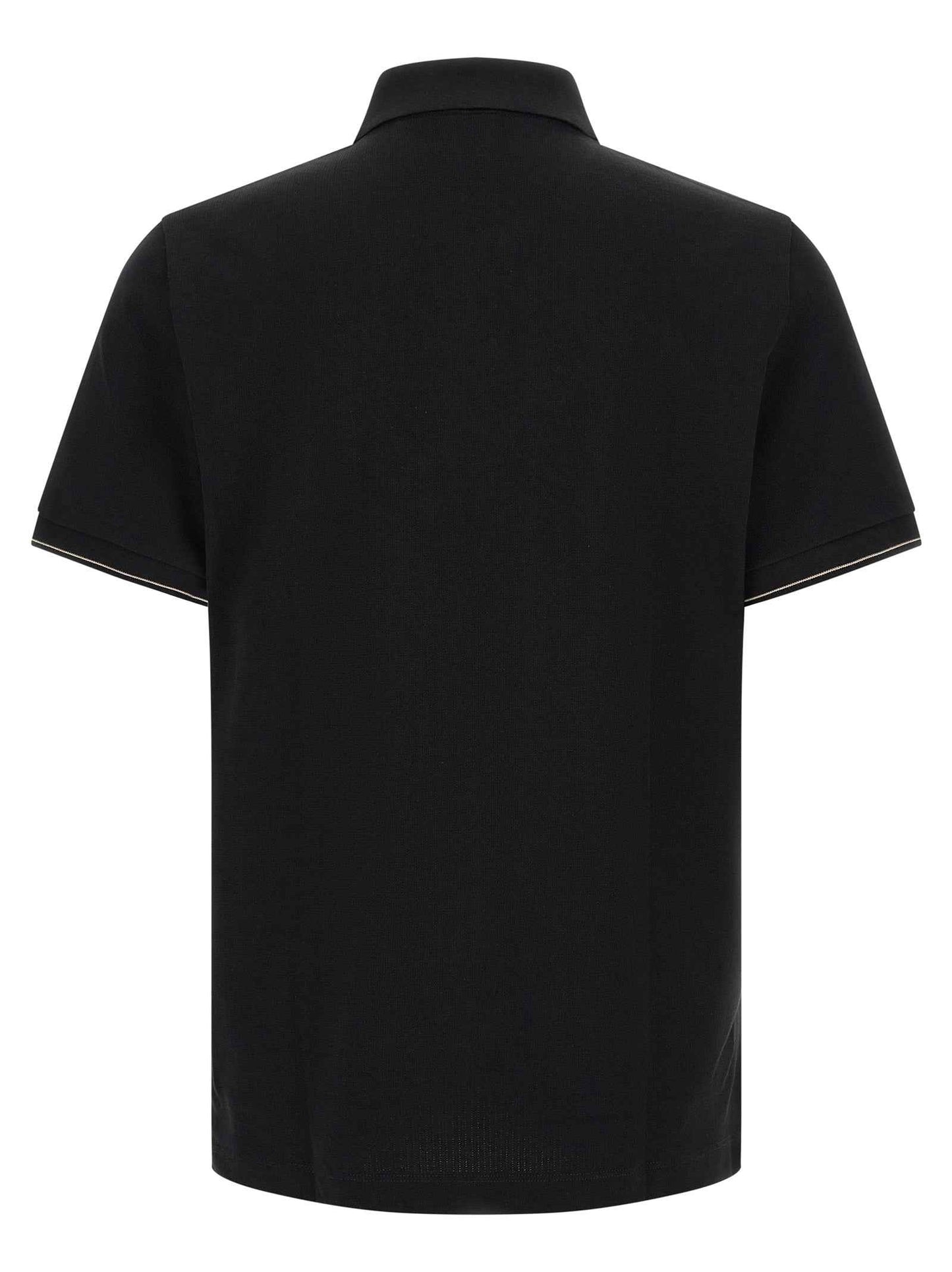 Black Cotton Polo Shirt