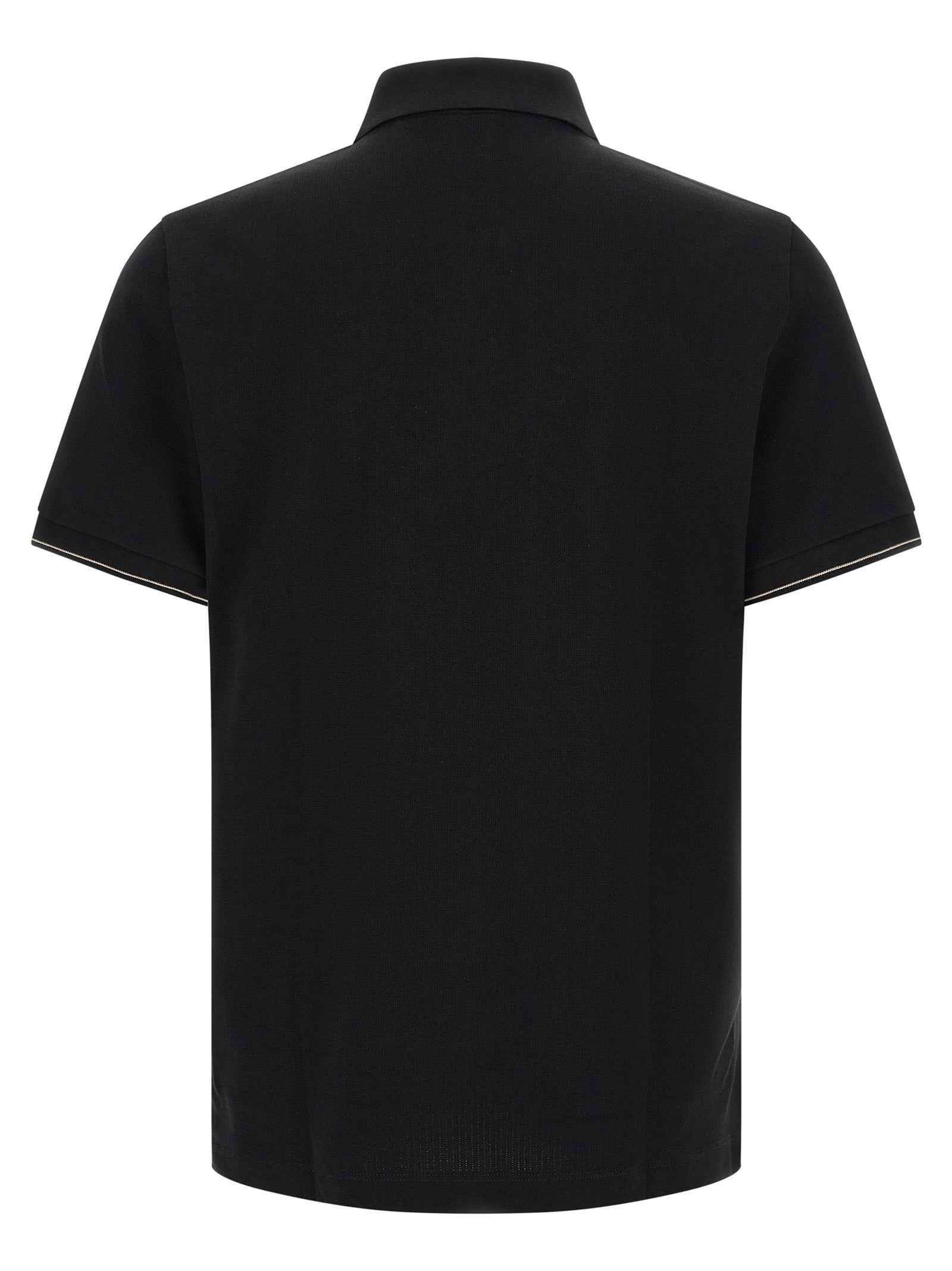 Black Cotton Polo Shirt
