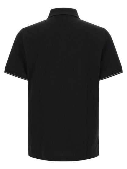 Black Cotton Polo Shirt