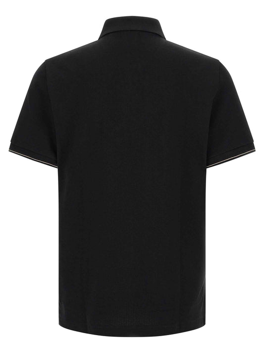 Black Cotton Polo Shirt