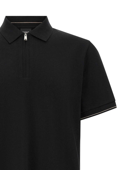 Black Cotton Polo Shirt