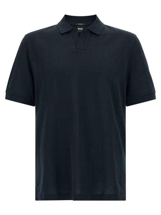 Blue Cotton Polo Shirt