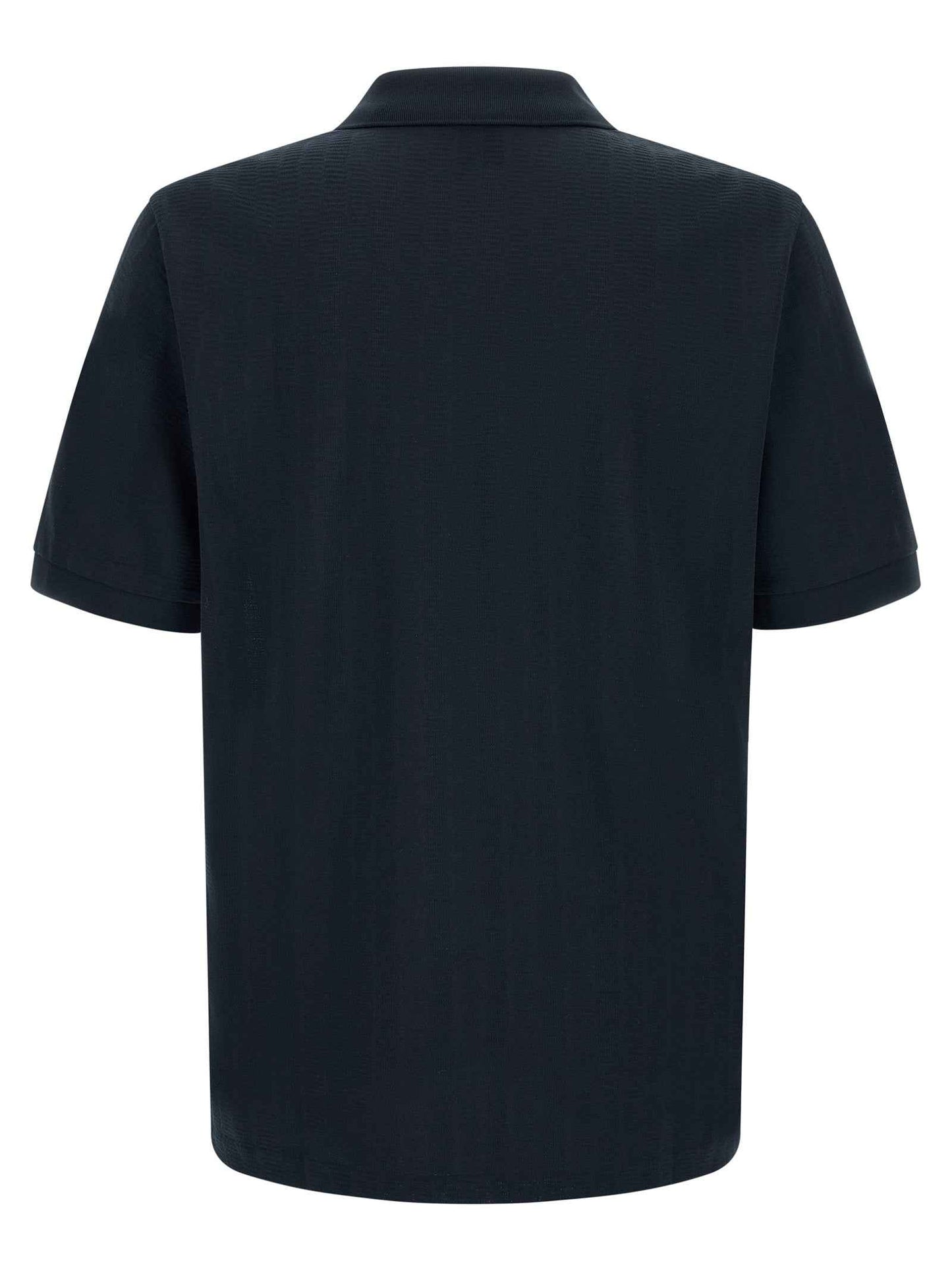 Blue Cotton Polo Shirt