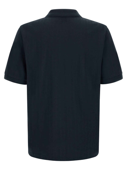 Blue Cotton Polo Shirt