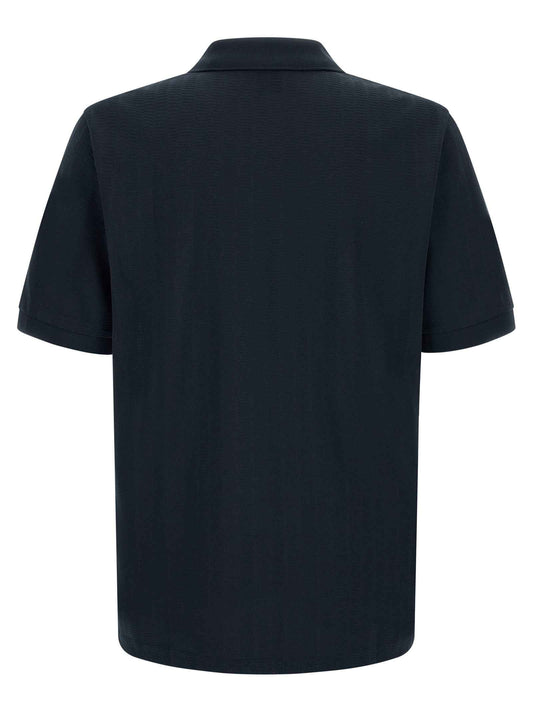Blue Cotton Polo Shirt