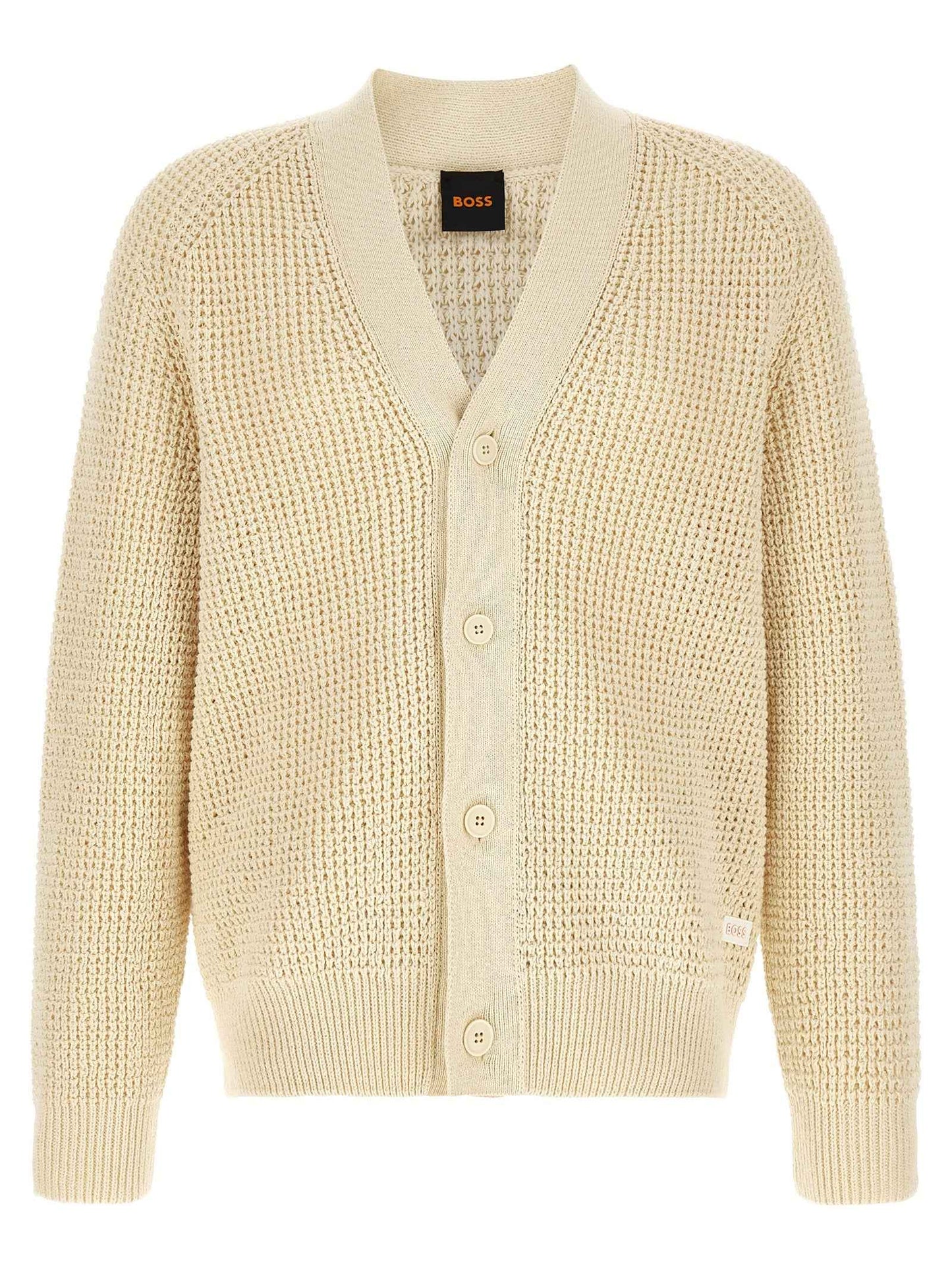Beige Cotton Cardigan